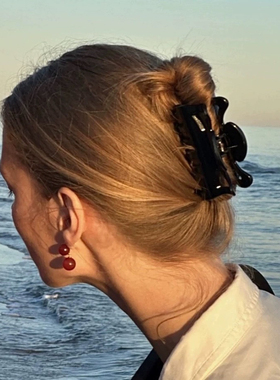 丹麦ile.stadi同款老友记抓夹密齿法式瑞秋鲨鱼夹中小号盘发夹女