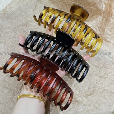 超大号发抓夹女特大14cm大发夹后脑夹发卡大码鲨鱼夹厚发量多长齿