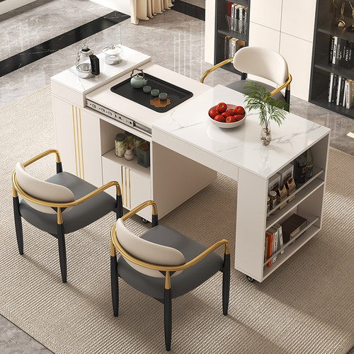 多功能茶台伸缩茶桌轻奢家用