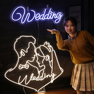 Led室内布置灯霓虹marryme灯牌装饰氛围求婚灯浪漫求婚道具套装