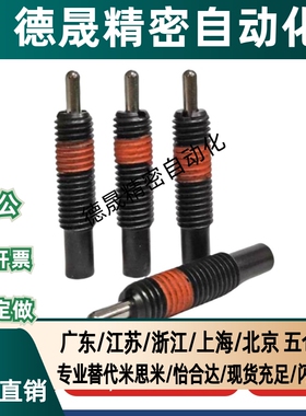 模具弹簧顶丝柱塞弹性顶销 防松型PJH4 5 6 8 10 12 16-3 5 10 15