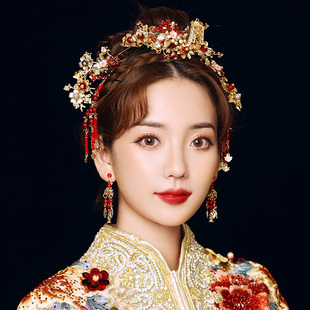 头饰新娘秀禾凤冠中式结婚发饰大气秀禾服皇冠婚礼饰品2025新款女