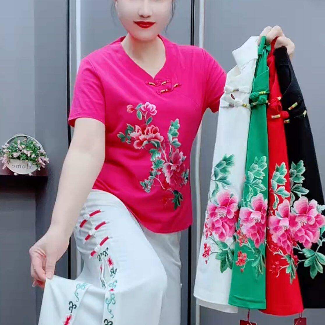 新款国风民族风女刺绣百