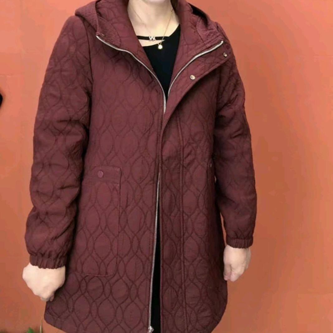 加绒棉服妈妈秋冬款连帽