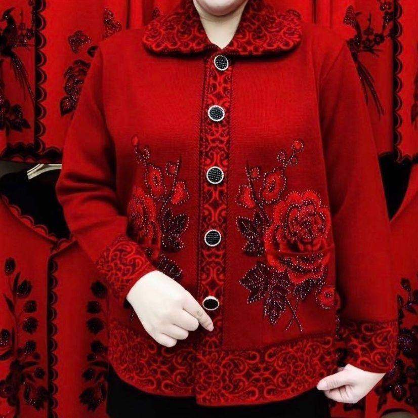 妈妈毛衣开衫外套中老年衣服针织老太太奶奶保暖新年新款,女装/女士精品,常规大码外套,淘宝优惠券,粉丝福利购,淘宝优惠卷