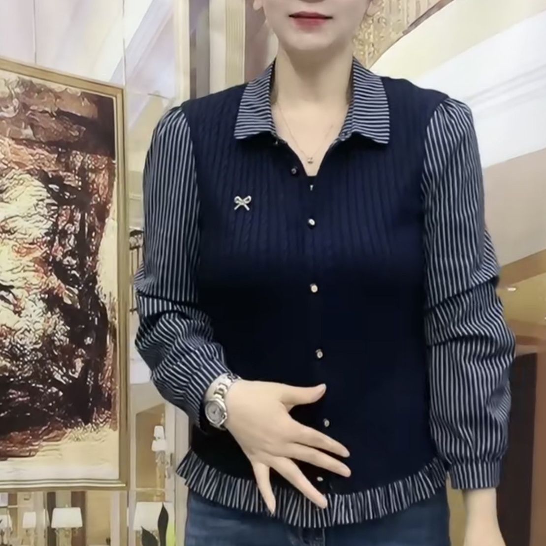 老太太假衬衣两件奶奶26