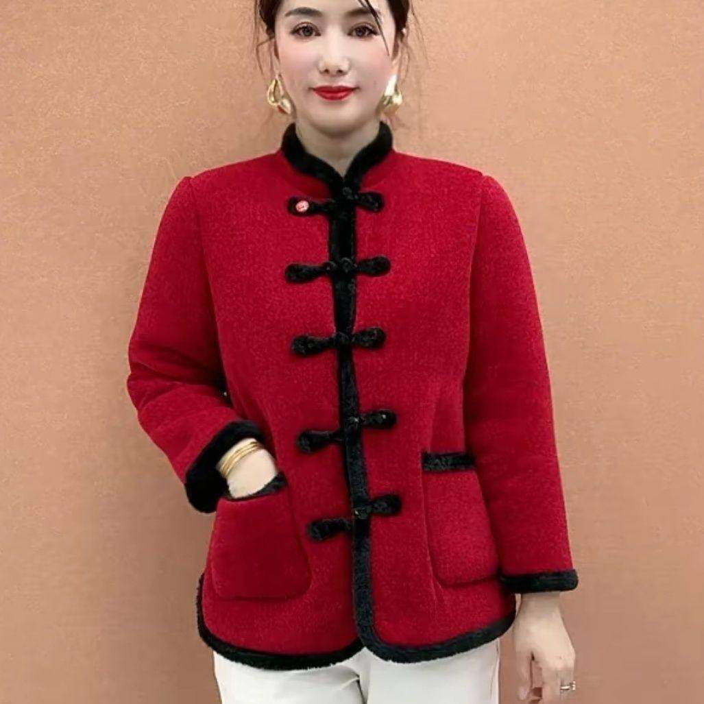 妈妈冬装新款加绒保暖外套加厚洋派复古民族中老年风盘中国棉服,女装/女士精品,常规大码外套,淘宝优惠券,粉丝福利购,淘宝优惠卷