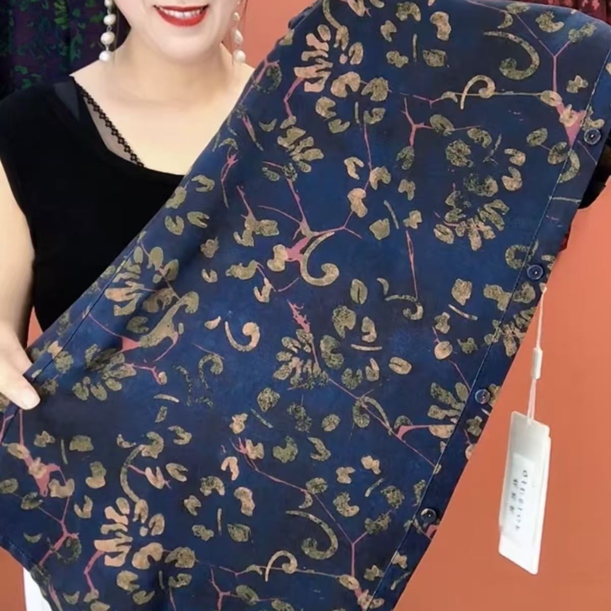 新款春夏丝滑悬垂妈妈衬