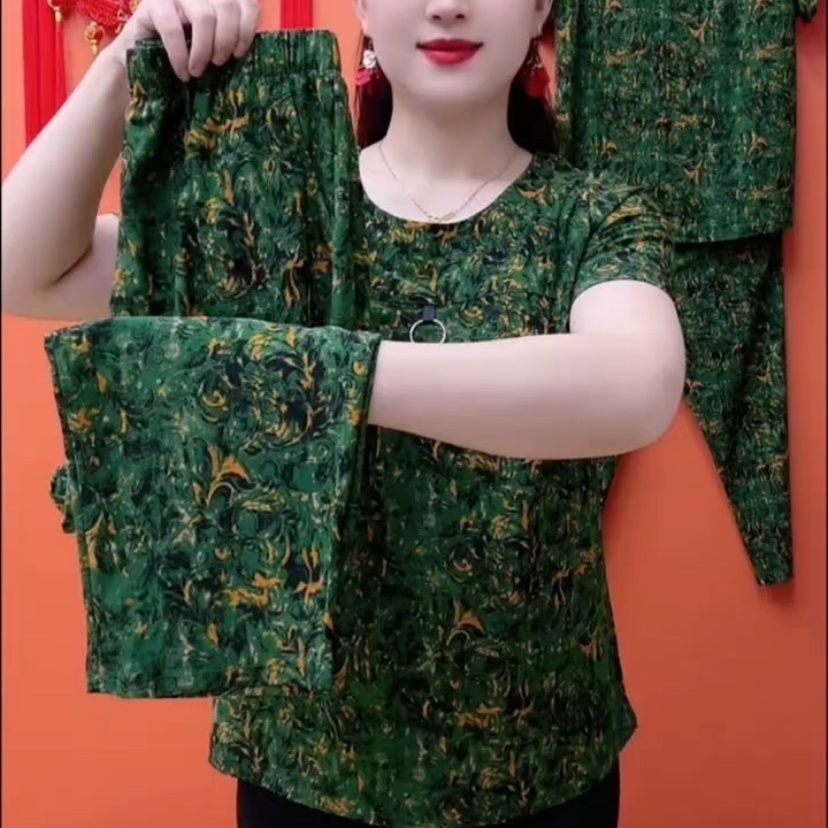 夏季精致冰丝两件套时尚