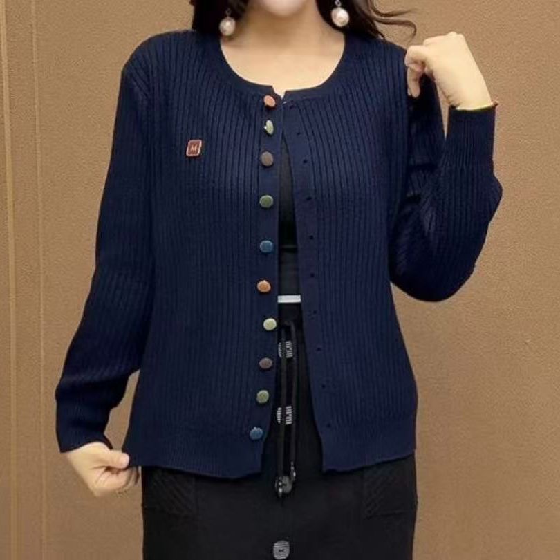 2025新款彩色纽扣针织开