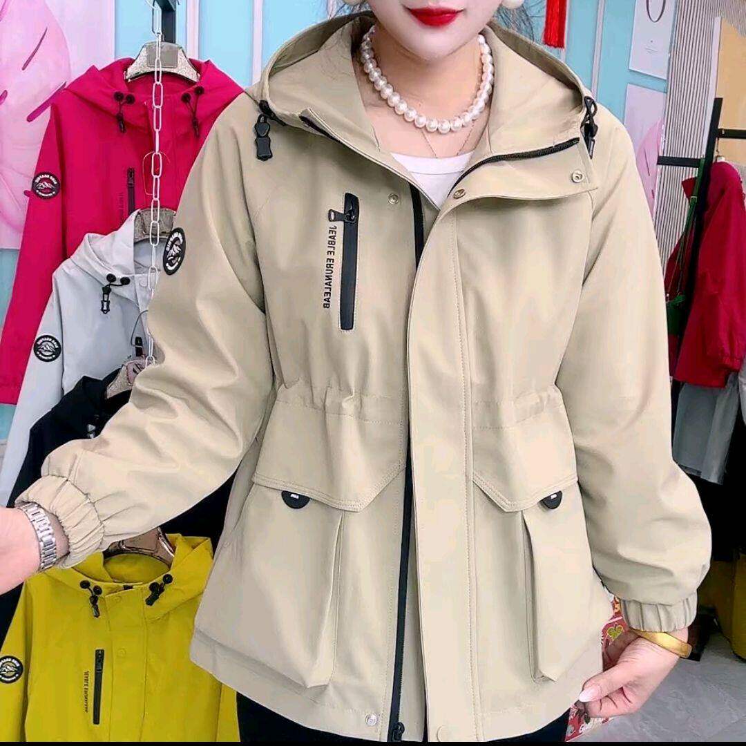 2026新款中长款抽腰外套春秋款宽松臀部风衣遮肉显瘦洋气百搭外套