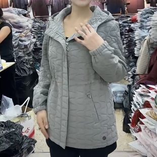 2025新款 洋气减龄棉衣外套 连帽棉服女中老年妈妈装