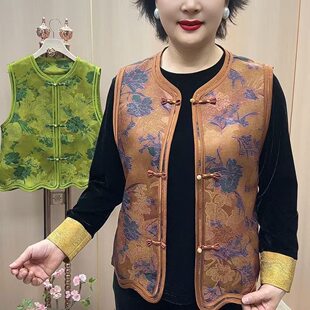 单马甲中老年女装妈妈装新中式复古国风单马甲衣长60-66