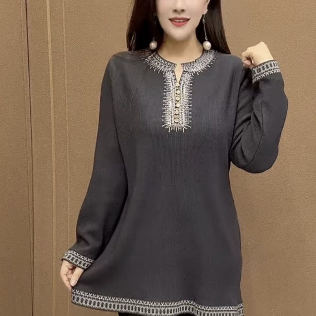 洋气针织衫打底中老年女