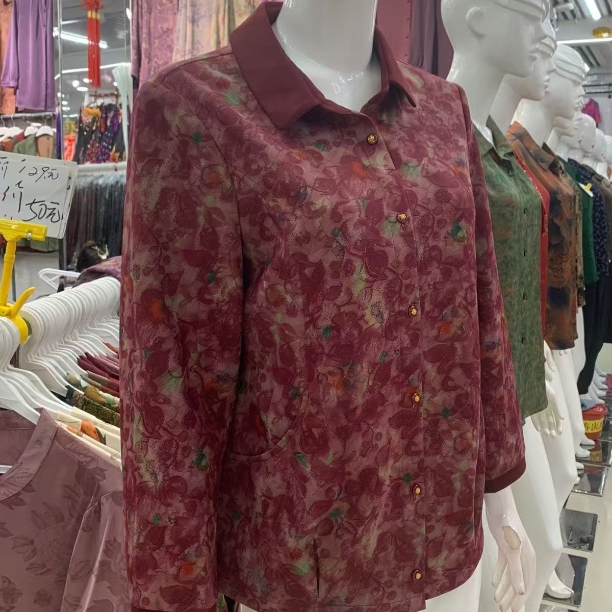 中老年人秋季女装长袖衬