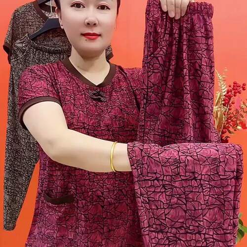 时尚妈妈夏季新款套装显