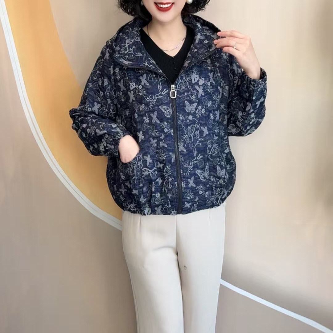 连帽新款春秋加衬宽松妈