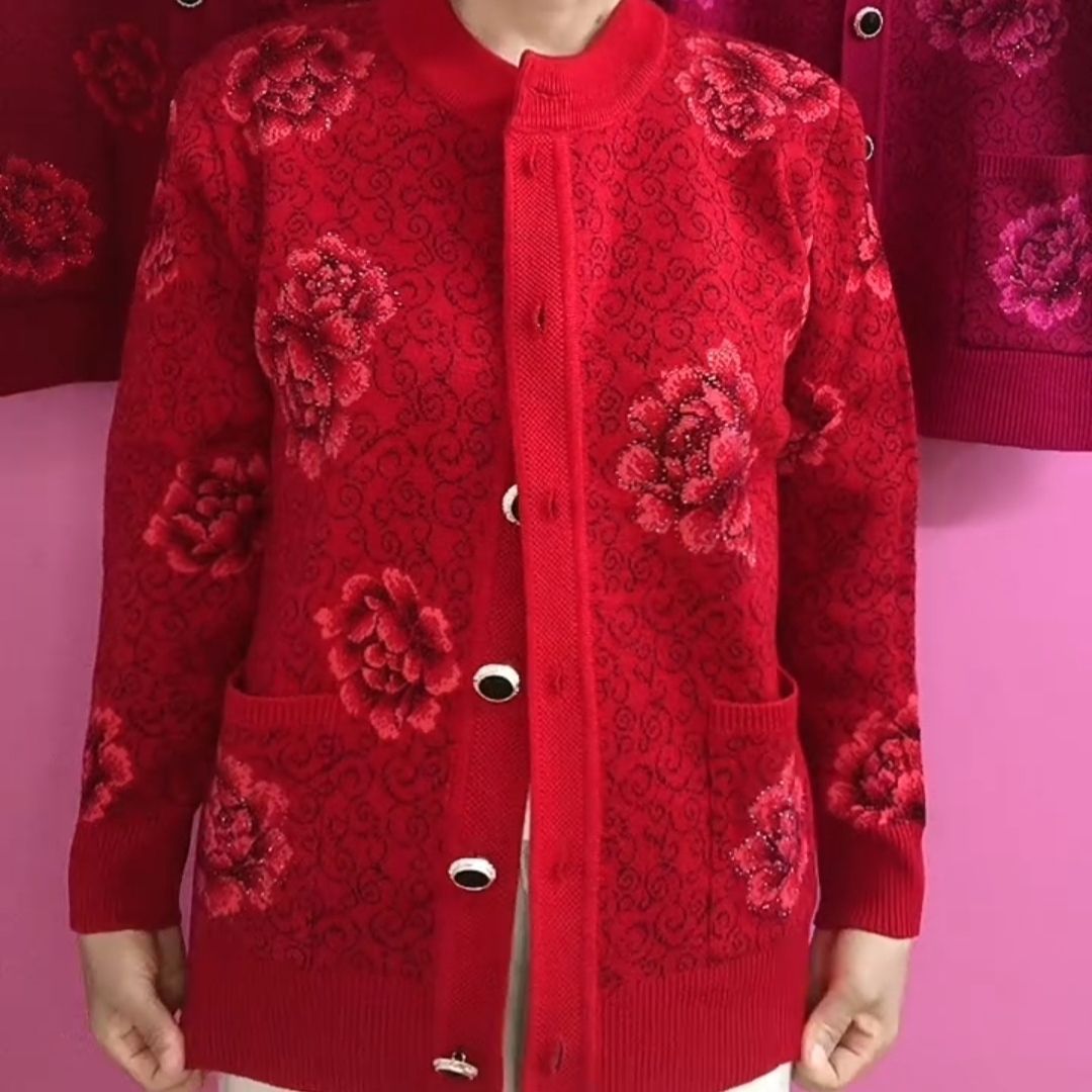 老人毛衣加厚洋气女装针
