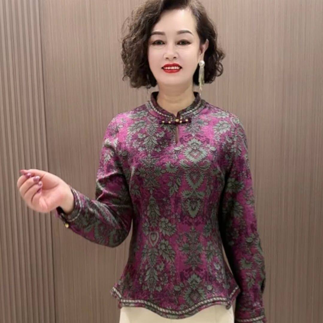 新中式妈妈秋冬国风旗袍