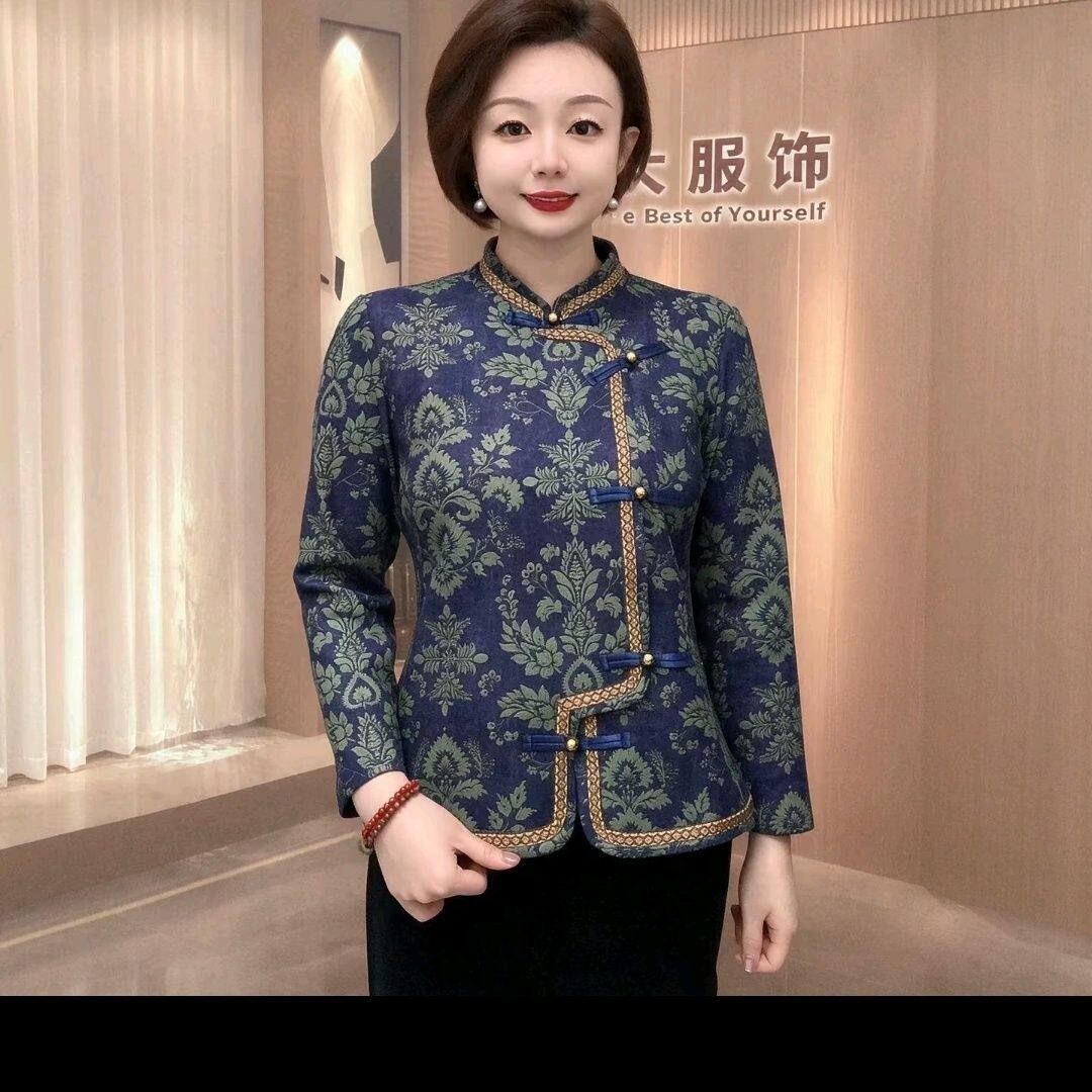 新中式秋冬中老年妈妈长