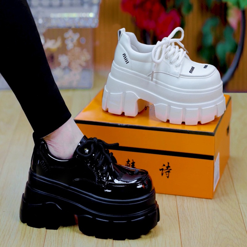 小个子系带厚底乐福鞋