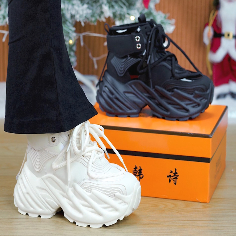 内增高厚底百搭保暖高帮鞋