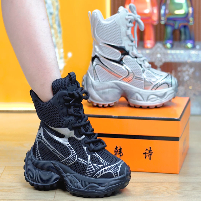 小个子高帮厚底老爹鞋