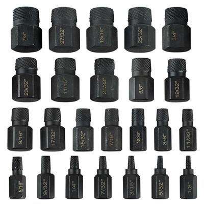 JGF25pcs断头螺丝取出器六角柄英制1/8