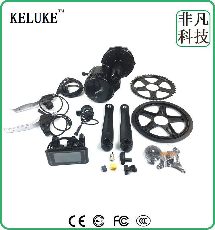 自行车改装电动助力套件bafang八方中置电机48V500WC961黑白横屏