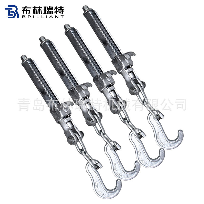 生产集装箱绑扎D型环滚装船链条收紧器张紧器船用开式花兰扭锁