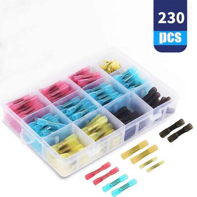 跨境货源 230pcs盒装热缩中接端子套装 防水热缩端子热缩端子组合