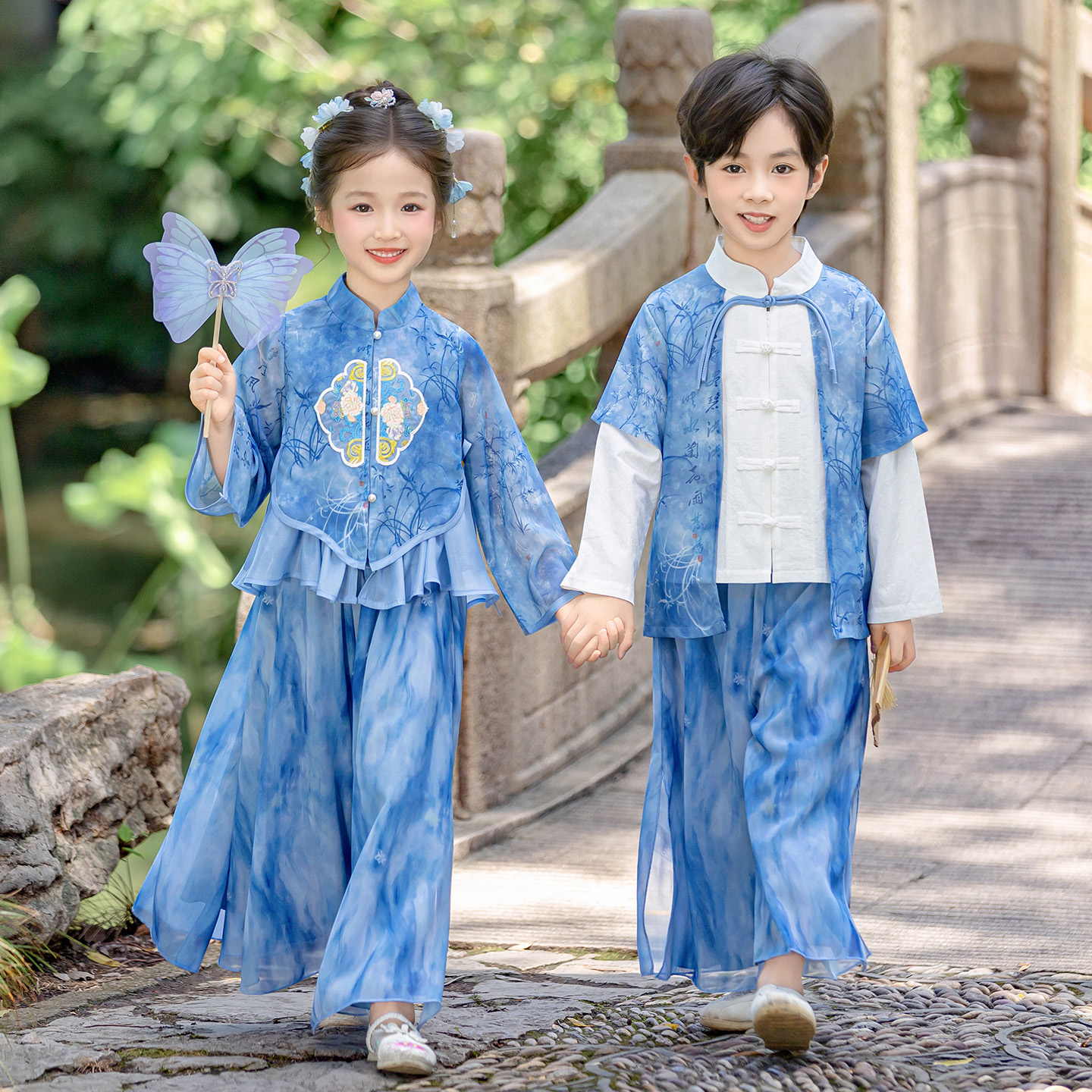 儿童新中式国风套装汉服秋装新款