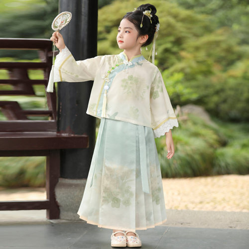 汉服2026女童中国风马面裙套装裙