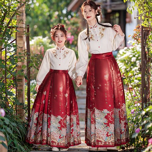 儿童汉服明制母女亲子唐装国学服