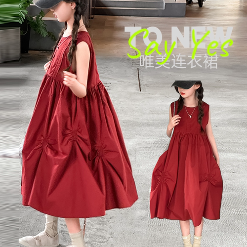 女童连衣裙2026棉布裙子洋气时髦