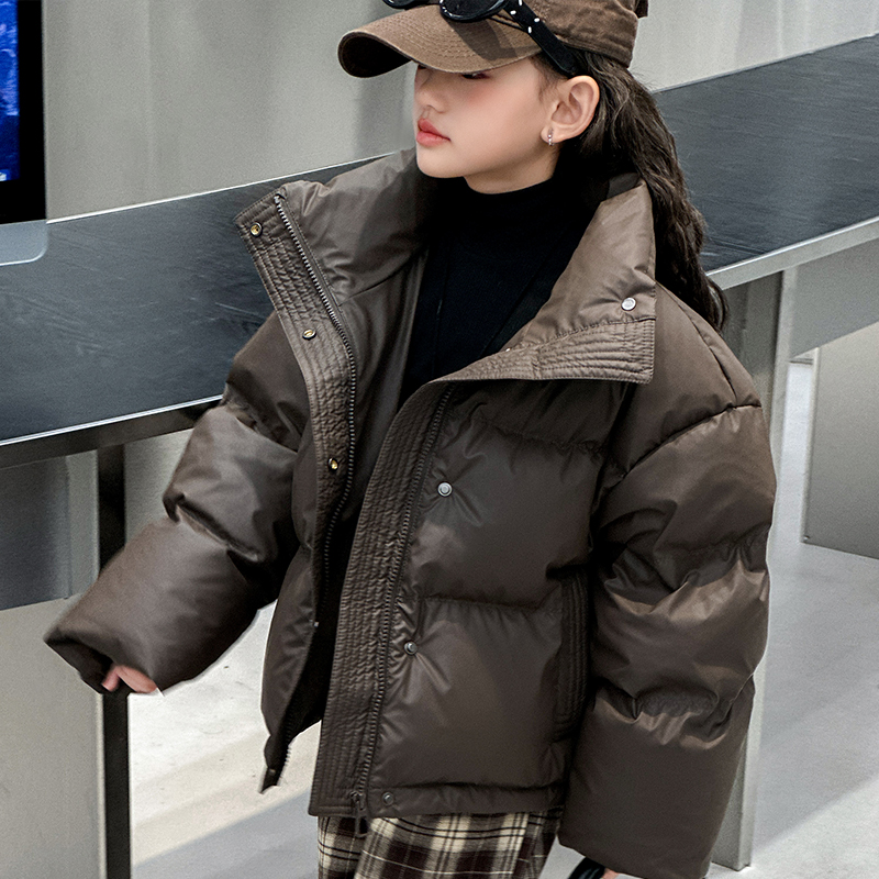 女童羽绒服短款2025冬装新款洋气