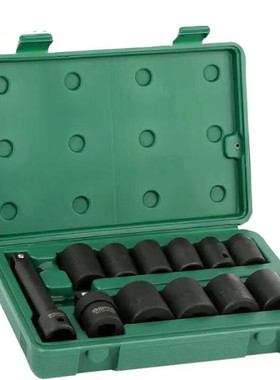 世达(SATA)12件12.5MM系列英制风动套筒组套棘轮扳手09008