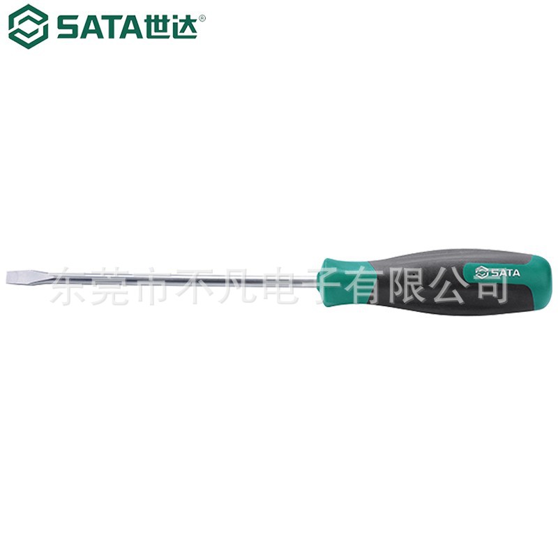 世达(SATA)63402 T系列一字螺丝刀橡塑柄螺丝刀强磁起子3x75mm