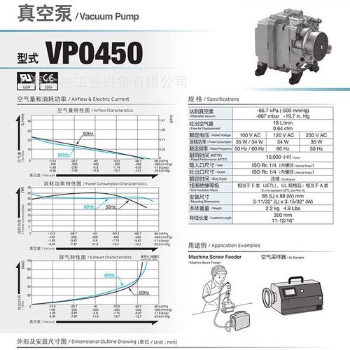 VP0450日东真空泵NITTO KOHK压缩泵VP0450-V1039-P1-2541/ 230V