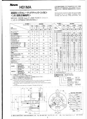 日本丰和 HOWA  H01MA8 S A6    三爪中实卡盘