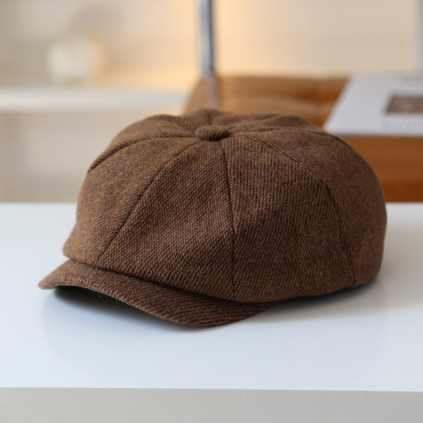 老钱风定制鸭舌帽羊毛秋冬季