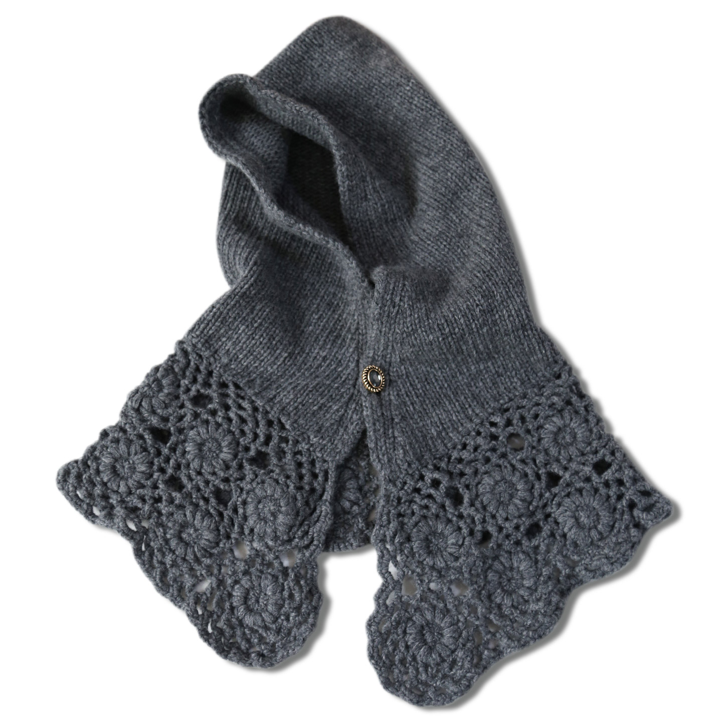 法式连帽披肩小斗篷羊毛针织帽衫