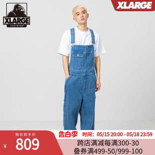 男士 休闲宽松牛仔裤 时尚 背带裤 新品 XLARGE潮流男装