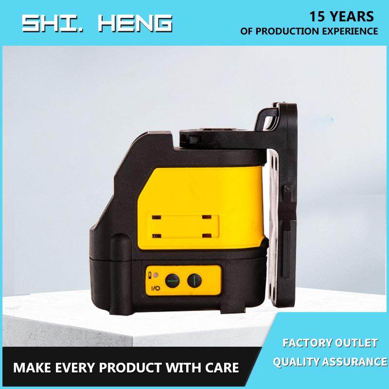 自动调节便携绿光2线水平仪高精度贴墙仪室内外高亮度贴地仪