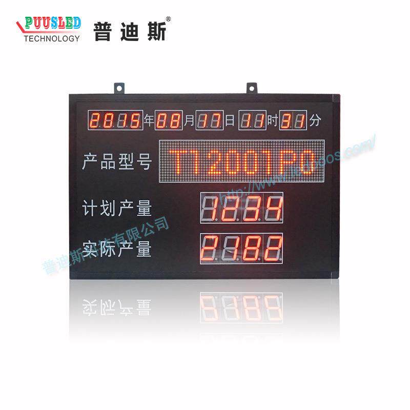 源头厂家LED电子产量牌 数码管车间产量进度看板时间天数指标屏
