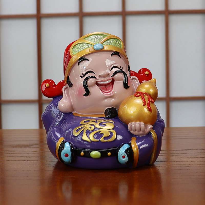 福禄寿喜财五福临门摆件店铺开业家居电视柜酒柜办公室工位装饰品