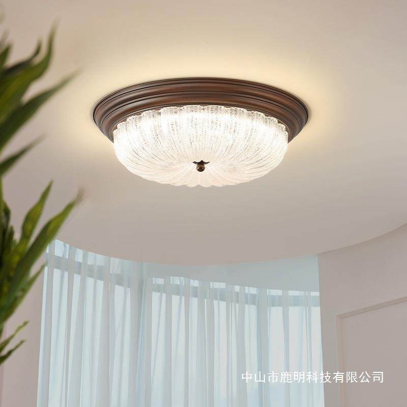 美式复古风吸顶灯法式中古客厅卧室书房温馨儿童房厨房灯民宿灯饰