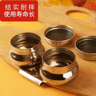 水彩油画席勒不锈钢油画油壶双孔油画颜料绘画调色壶单个双口便携