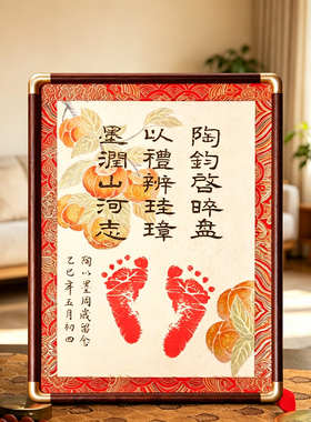 双胞胎龙凤胎手足印相框
