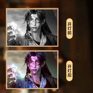 光阴之外许青超帅超燃国漫二次元周边木质相框灯光画相框送朋友